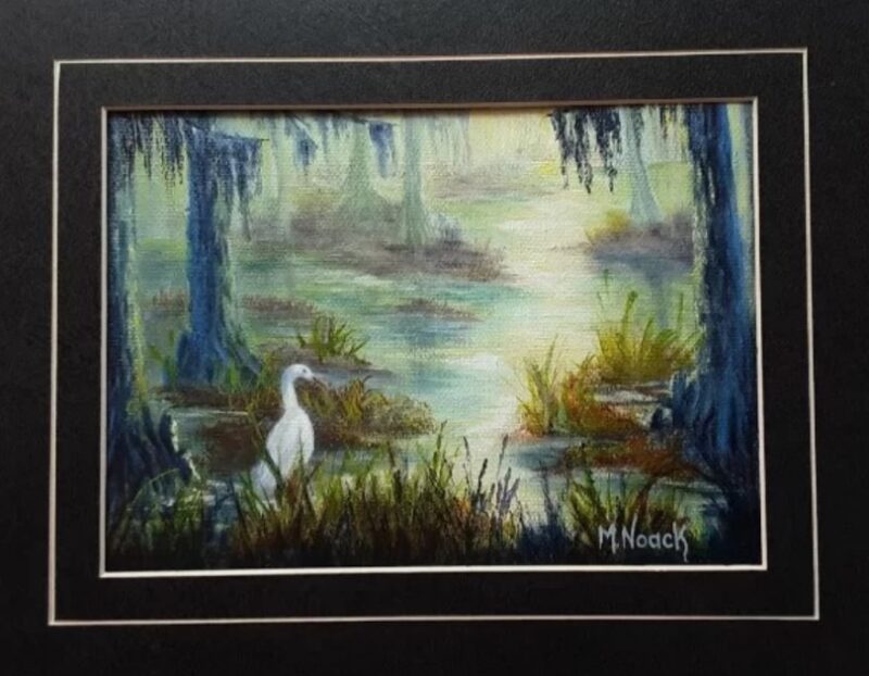 Evening Glades 10×8 matted Oil painting